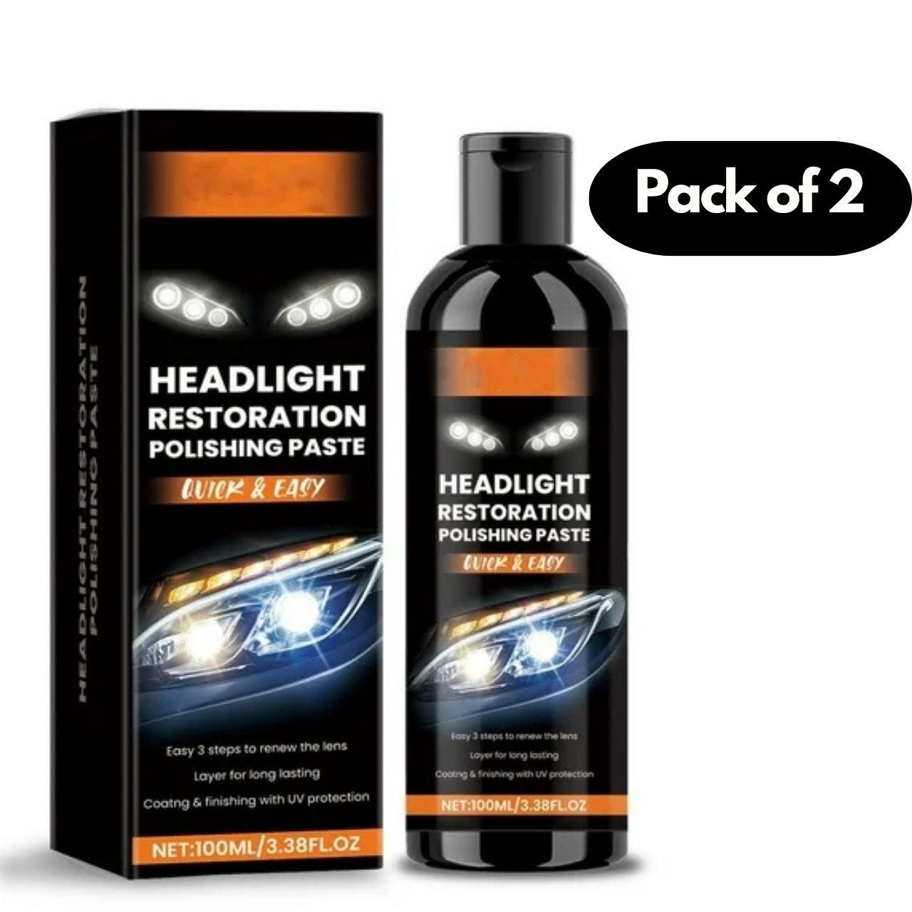 Headlight Restoration Polishing Paste 200 ml Pack of 2
